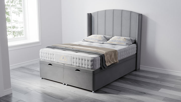 Deacon Wingback Ottoman Bed - Ottoman Beds 