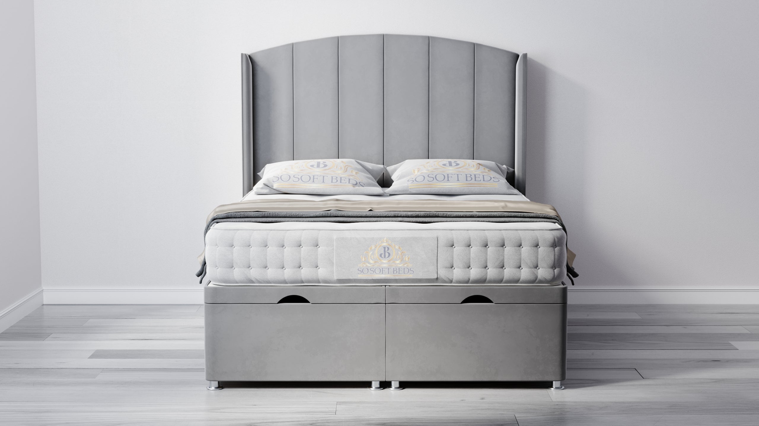 Deacon Wingback Ottoman Bed - Ottoman Beds 