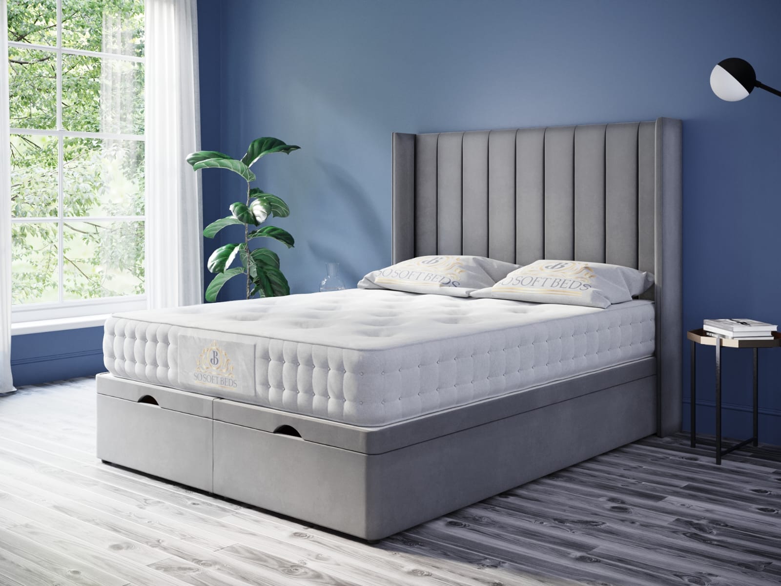 Wingback Panel Ottoman Bed - Ottoman Beds 