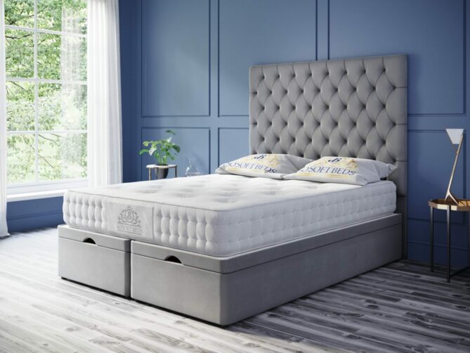 Ottoman Bed With Sicilian Headboard Design - Ottoman Beds 