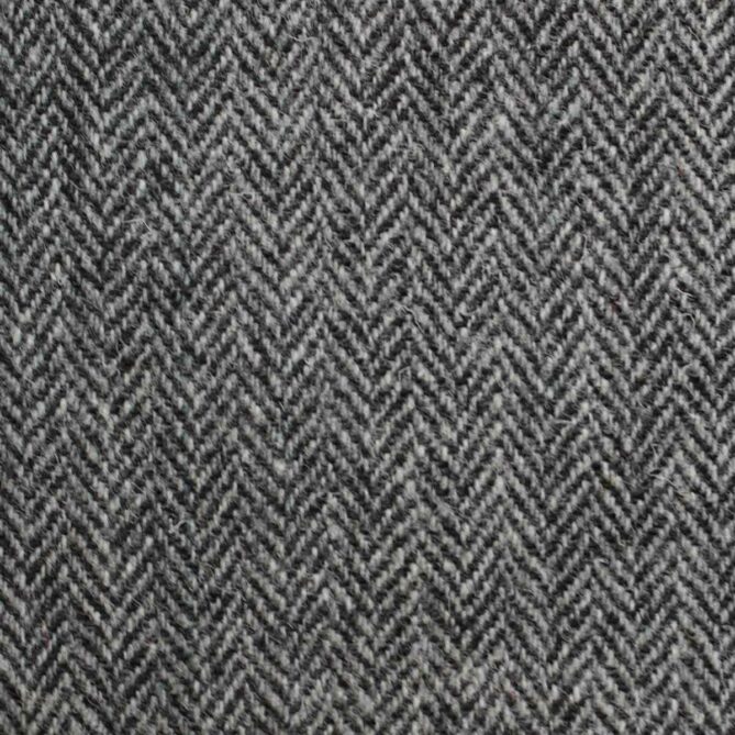 Tweed Herringbone Charcoal - Ottoman Beds 