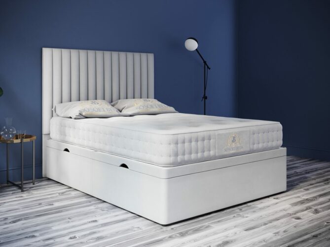 Soneros Ottoman Bed Panel Headboard With Optional Mattress - Ottoman Beds 