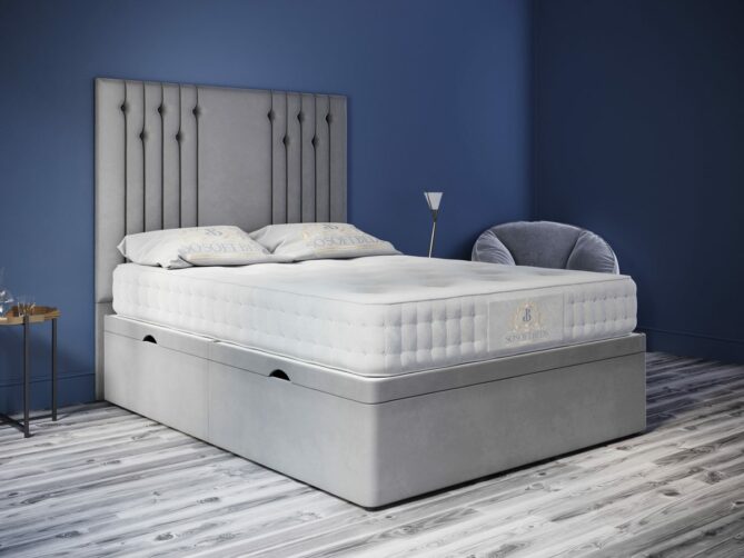 Giovani Ottoman Bed Panel Headboard With Optional Mattress - Ottoman Beds 