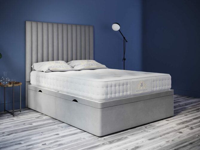 Soneros Ottoman Bed Panel Headboard With Optional Mattress - Ottoman Beds 