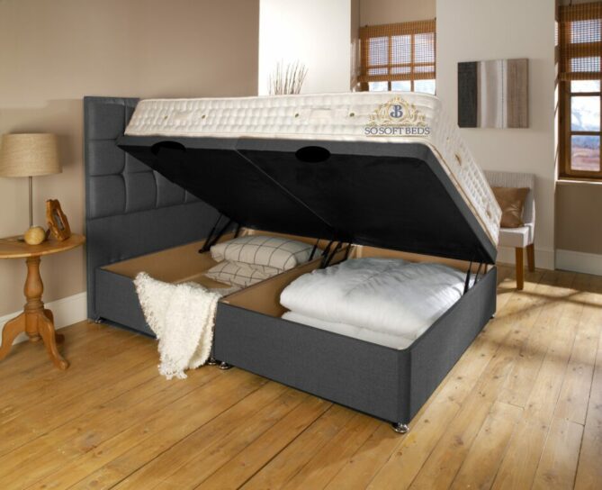 Ottoman Base with optional Headboard and Mattress - Ottoman Beds 